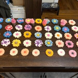 Assorted Color Flower Candles